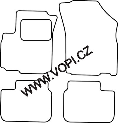 Přesné gumové koberce béžové / šedé Suzuki SX-4 2006 ->